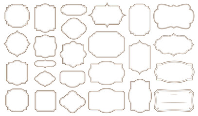 Fototapete - Set of vintage label and badges. Vector banner. Set of decorative vintage border.eps