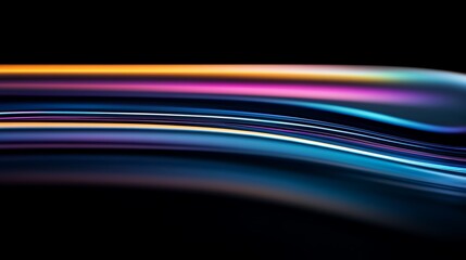 Poster - abstract colorful waves of light on dark background for creative design and artistic concepts