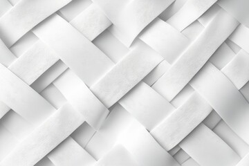 Poster - Detailed woven pattern of white fabric showcasing texture and design in an artistic arrangement