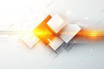 Aufkleber - Abstract design featuring geometric shapes and glowing elements in a modern aesthetic with a bright color palette