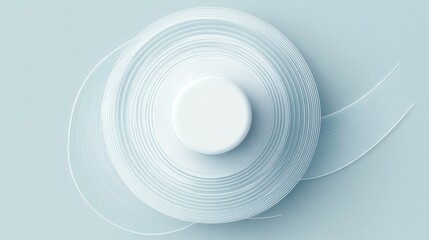 Poster - abstract white spirals, product display, minimalist background, website design