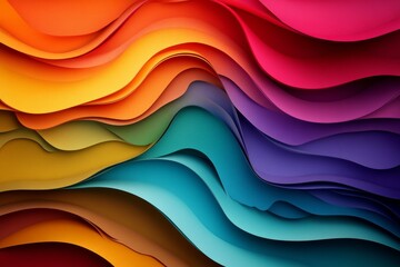 Poster - Vibrant waves of color create a stunning abstract design with flowing patterns and gradients