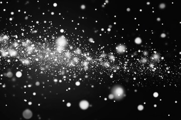 Aufkleber - Starry night with shimmering particles and soft glows creating a magical atmosphere in dark space