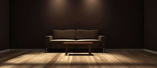 Poster - Aesthetic Interior Design with Modern Sofa and Wooden Flooring