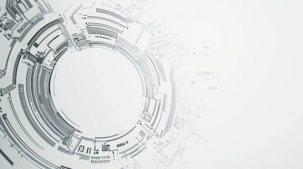 Poster - Abstract tech circle background, digital future, innovation, website banner