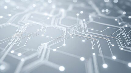 Poster - Futuristic circuit board close-up, technology background
