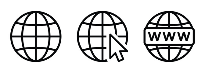 Poster - Web icon. website symbol set. transparent png and vector illustration.
