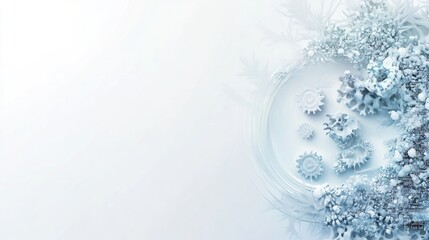 Poster - Gears in a circle, abstract background, technology concept