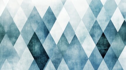 Poster - abstract geometric pattern in shades of blue and white, creating a textured background effect