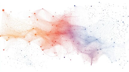 Poster - Colorful data stream, network connection, abstract background, technology concept