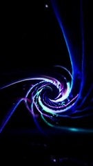 Poster - Mesmerizing neon spiral vortex with dynamic light trails and pulsating energy