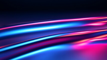Aufkleber - Dynamic Abstract Background with Neon Colors and Smooth Flowing Waves in Blue and Pink Tones