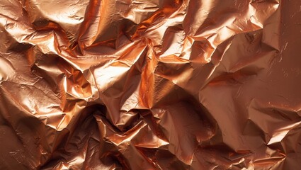 Aufkleber - copper foil texture with crumpled effect ideal for abstract backgrounds in design and art projects