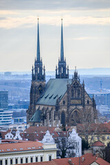 Wall Mural - Cathedral of Saints Peter and Paul, Roman Catholic cathedral on the Petrov hill in Brno, Czech Republic