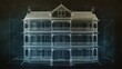 © lestari - Victorian House Architectural Wireframe Design