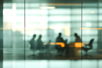 Wall Mural - abstract blur image of business people walking at modern hallway with bokeh for background usage
