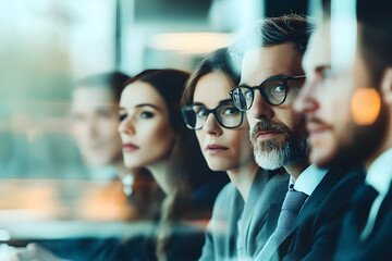 Wall Mural - abstract blur image of business people walking at modern hallway with bokeh for background usage