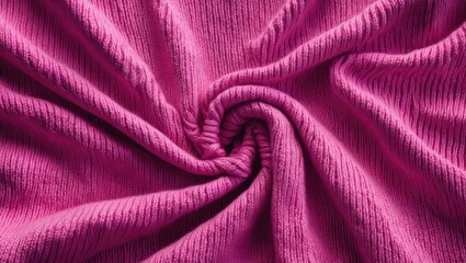 Poster - Close-up of pink knitted wool sweater texture showcasing a soft and warm relief pattern ideal for textile and fashion design backgrounds.