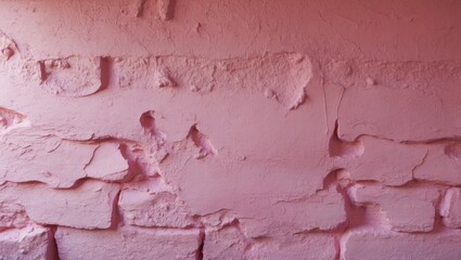 Poster - Textured Pink Stucco Surface with Abstract Patterns for Creative Background Design