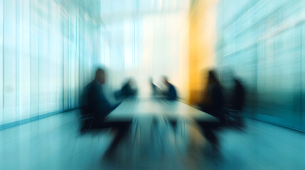 Wall Mural - abstract blur image of business people walking at modern hallway with bokeh for background usage