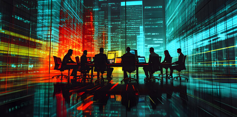 Wall Mural - abstract blur image of business people walking at modern hallway with bokeh for background usage