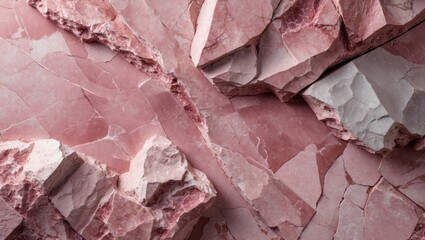Poster - Elegant pink marble stone texture background with abstract patterns showcasing natural variations and layers of mineral-rich rock.