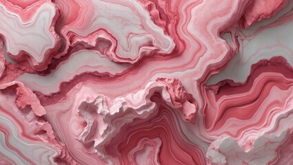 Poster - abstract pink marble texture showcasing fluid patterns and soft color gradients representing natural