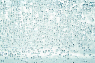 Canvas Print - Refreshing soda water as background, closeup view