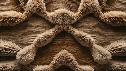 Poster - Elegant Beige Carpet Texture with Intricate Detailing and Plush Pile for Interior Design Inspiration and Home Decor Applications