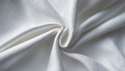 Poster - Elegant white synthetic textile texture closeup ideal for design backgrounds and fabric-related projects showcasing softness and detail.