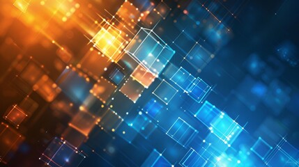Poster - Abstract futuristic technology. Digital technology. Abstract technology science. Abstract Technology Network. Artificial intelligence. Big data technology. High technology. 
