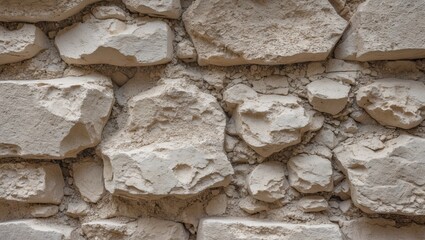 Poster - Rough textured stone wall background showcasing natural stone formations and uneven surfaces ideal for design projects and architectural visualization.
