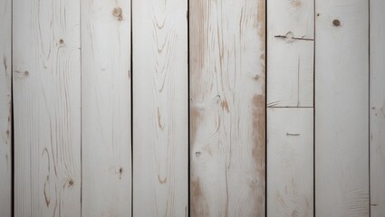 Poster - Textured white wooden wall background with natural grain patterns suitable for design and decoration projects.