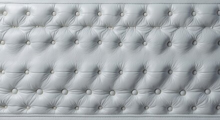 Poster - Luxury White Leather Texture with Button Tufting for Elegant Background Design