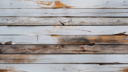 Poster - Whitewashed rustic wood background with distinct textures and patterns ideal for design and artistic applications.