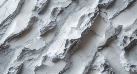 Poster - Textured white marble surface with intricate patterns and high resolution ideal for background or design use.