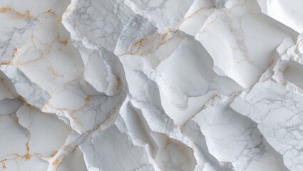 Poster - High resolution white marble texture background with elegant veining and natural patterns suitable for various design applications.