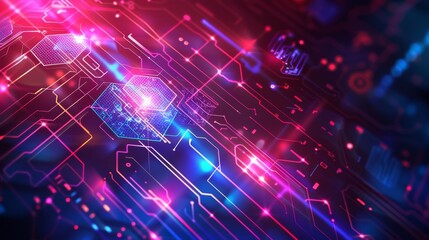 Poster - Digital technology background. Abstract technology science background. Abstract futuristic. Abstract Technology Network. Design digital technology. Artificial intelligence. Big data technology