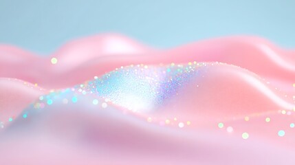 Poster - Soft Pastel Surface with Shimmering Glitter in Pink and Blue Tones for Dreamy Background and Textures