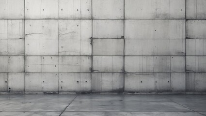 Poster - Textured Grey Concrete Wall with Industrial Style Design for Modern Background Use