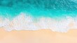 © jirasin - Serene Aerial View of Turquoise Ocean Waves and Sandy Shoreline