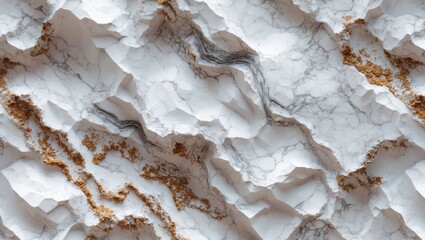 Poster - Textured white marble background with natural abstract patterns and veins showcasing elegance and sophistication for design or decor purposes.