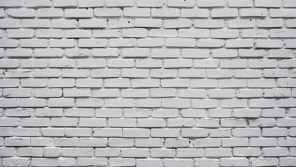 Poster - Textured white brick wall background suitable for various design projects and creative presentations in a square format.