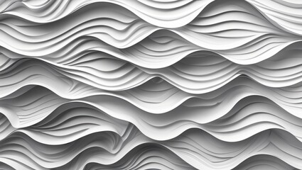 Poster - Textured White Paper Background with Abstract Wave Patterns for Creative Design and Print Applications