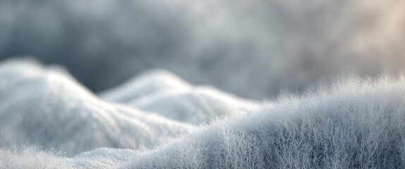 Poster - Soft White and Gray Blurred Texture Creating a Dreamy, Ethereal Background with Subtle Depth and Contrast.