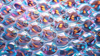 Aufkleber - Colorful Iridescent Bubble Wrap Texture for Creative Background Art and Design Use