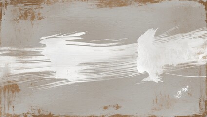 Poster - Abstract white brushstroke on textured canvas background for creative designs and artistic concepts
