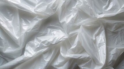 Poster - Textured white plastic bag background for use in design projects and creative applications