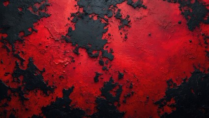 Poster - Abstract red and black grunge texture background with distressed patterns for artistic and design applications.