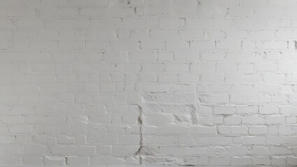 Poster - White Brick Wall Textured Background for Minimalist Interior Design and Creative Projects